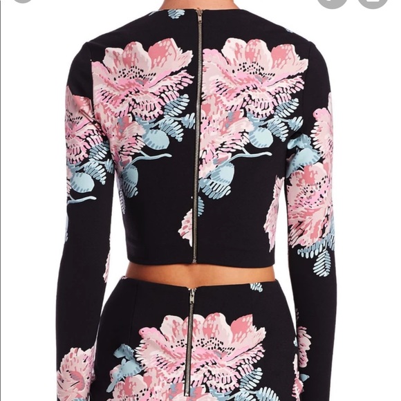 NWT Elizabeth and James Polly Floral Crop Top - Picture 4 of 4